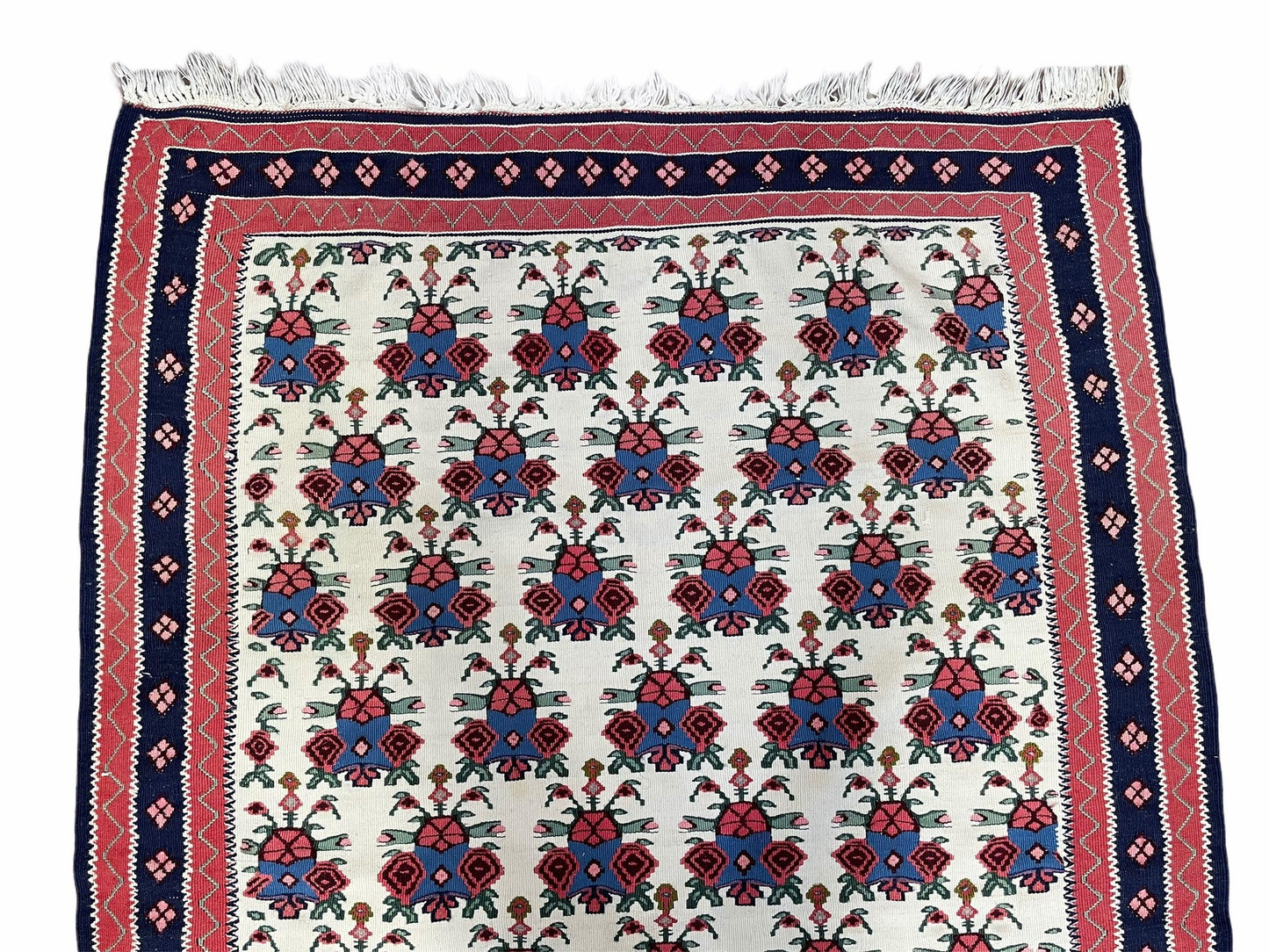3x5 Vintage Kurdish Senneh Kilim Rug 3 x 5 Heirloom Rug Flatweave Antique Rug Playroom Rug Collectible Rug Beige Kilim - Nuvé