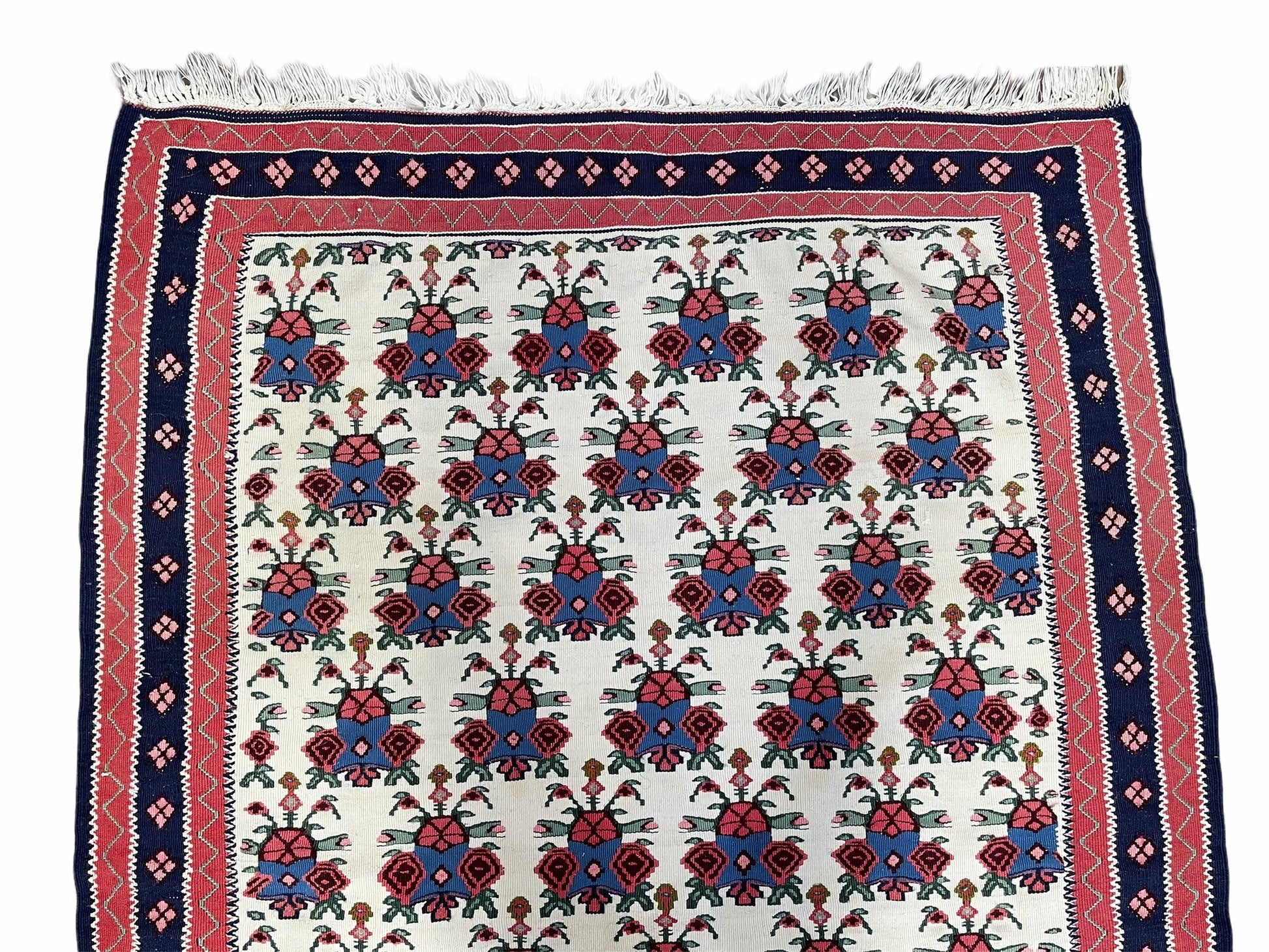 3x5 Vintage Kurdish Senneh Kilim Rug 3 x 5 Heirloom Rug Flatweave Antique Rug Playroom Rug Collectible Rug Beige Kilim - Nuvé