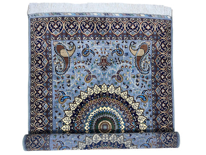 Hand-Knotted Parak Rug – Gray, 40” x 60” | Afghan Wool Rug - Nuvé