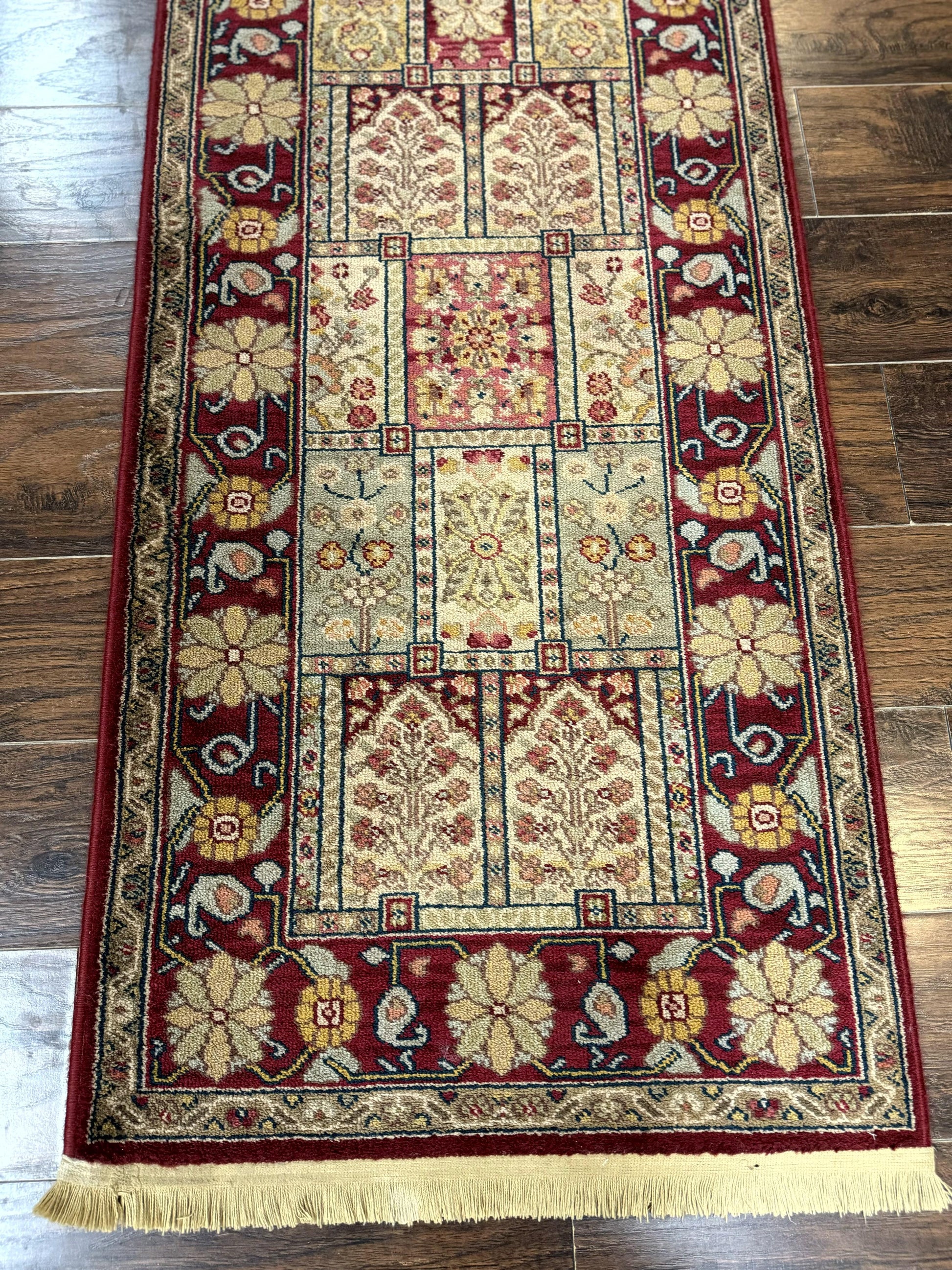Karastan Runner Rug 2.6 x 8.6, Antique Legends Bakhtiari 2200, Vintage Wool Karastan Runner Rug, Panel Design - Nuvé