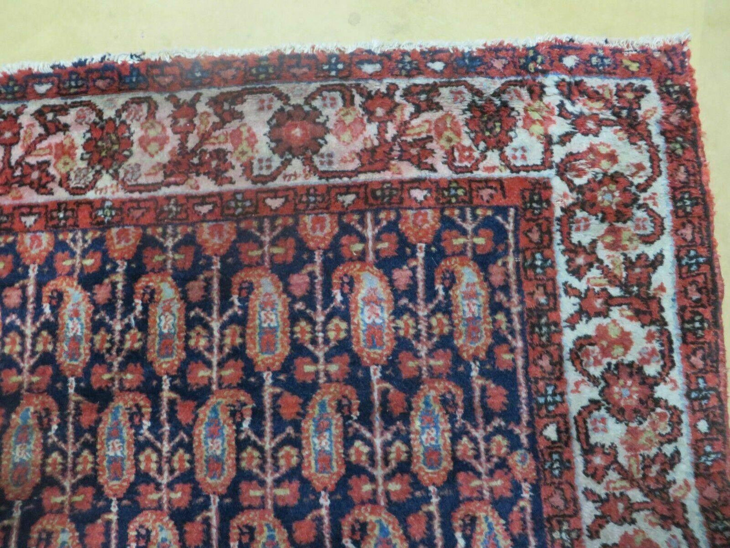 4' X 6' Antique Handmade Turkish Sivas Wool Rug Vegetable Organic Dye Nice Blue - Nuvé