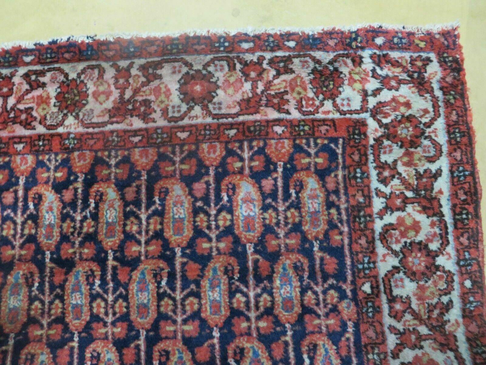 4' X 6' Antique Handmade Turkish Sivas Wool Rug Vegetable Organic Dye Nice Blue - Nuvé