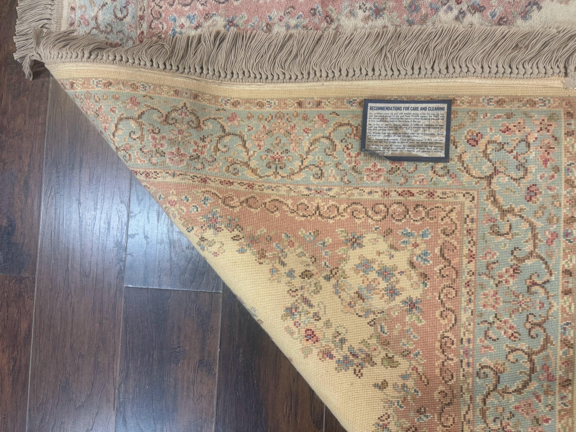 Karastan Rug 4x6, Pastel Ivory Kirman Rug #784, Wool Karastan Carpet, Original 700 Series, Vintage Karastan Area Rug, Discontinued - Nuvé