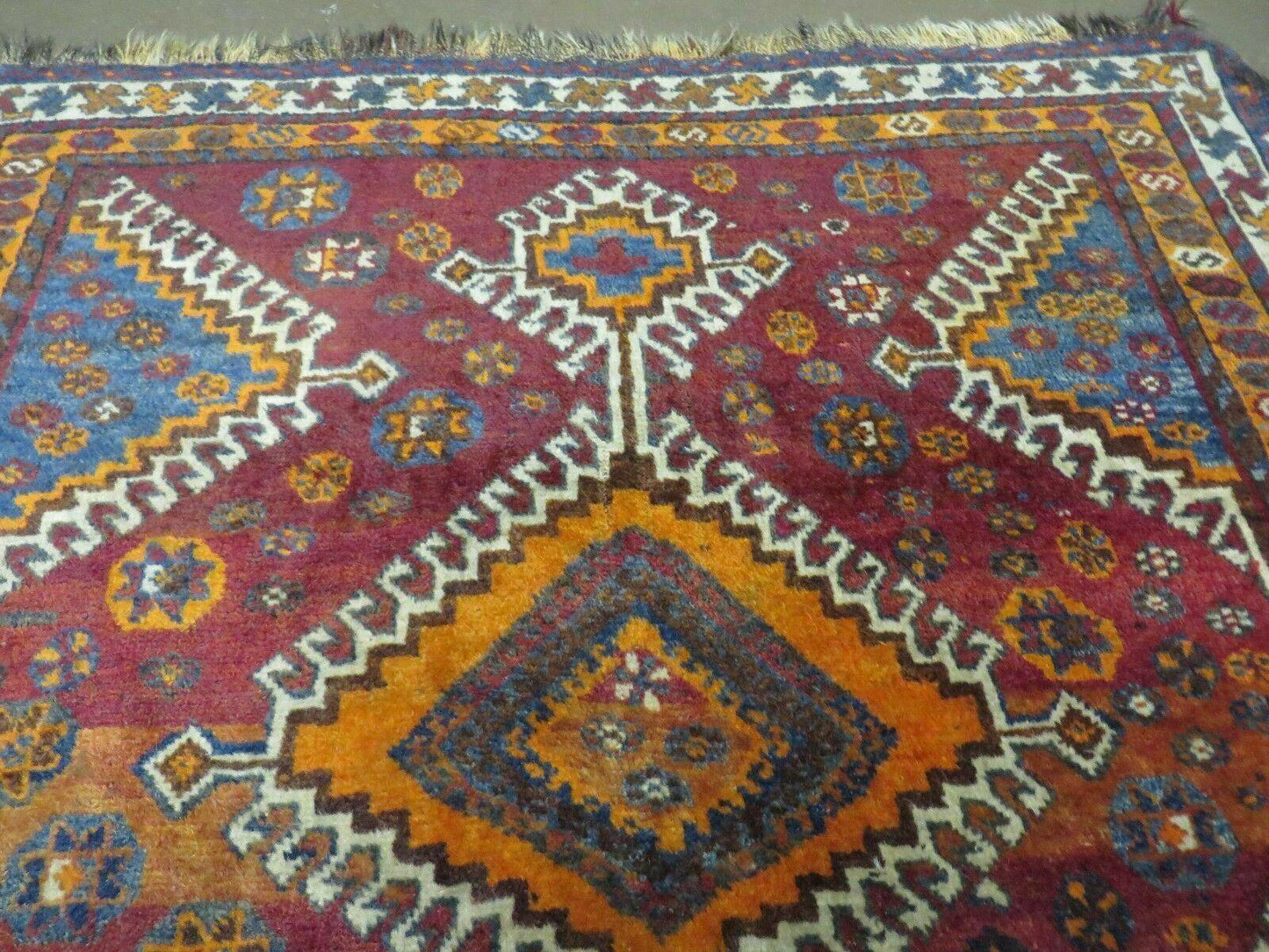 4' X 7' Antique Handmade Tribal Turkish Wool Rug Nice - Nuvé