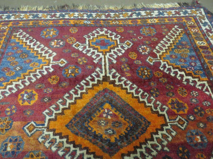 4' X 7' Antique Handmade Tribal Turkish Wool Rug Nice - Nuvé