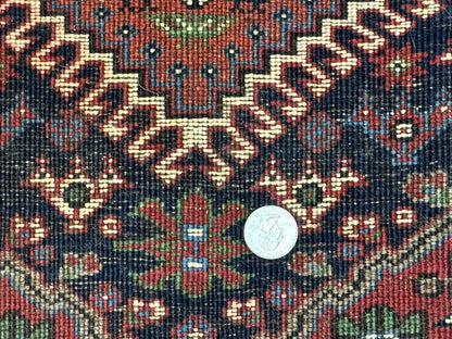 Persian Tribal Runner Rug 2.6 x 20 ft, Antique Persian Shiraz Carpet for Hallway, Colorful Navy Blue - Nuvé