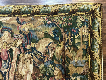 Vintage European Tapestry 5.5 x 8, The Royal Hunt - Nuvé
