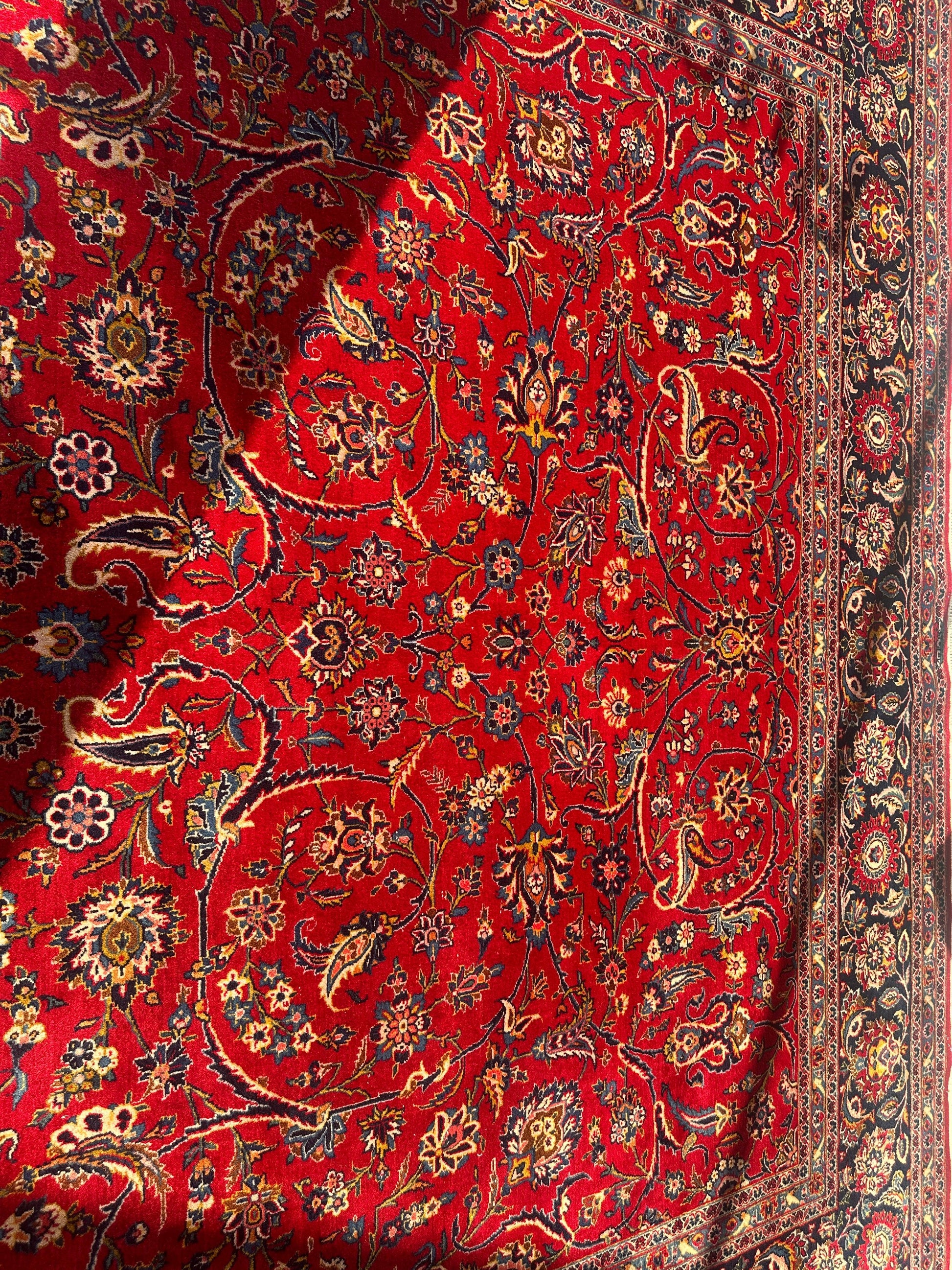 Incredible Persian Kashan All Over Wool Rug 10’2” x 14’ - Nuvé