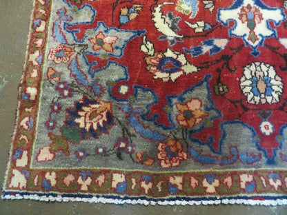 4' X 6' Antique Handmade India Floral Oriental Wool Rug Vegetable Dyes #120 - Nuvé