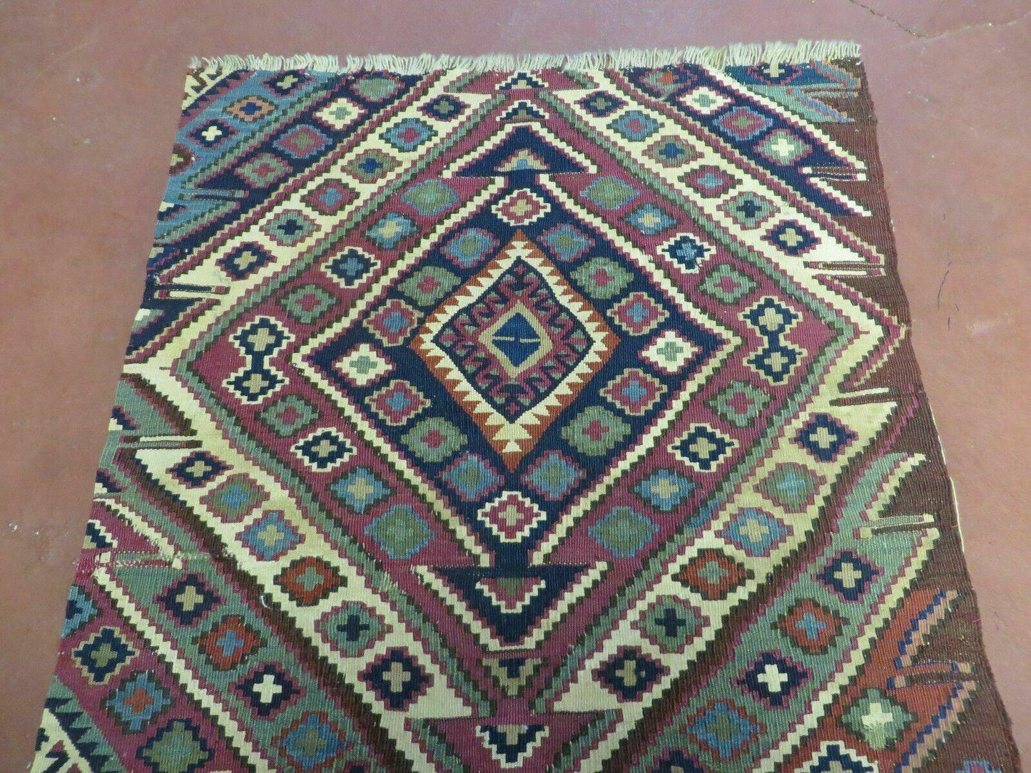 2' 1" X 4' 4" Antique Handmade Bagface Kilim Shirvan Caucasian Wool Rug Nice - Nuvé