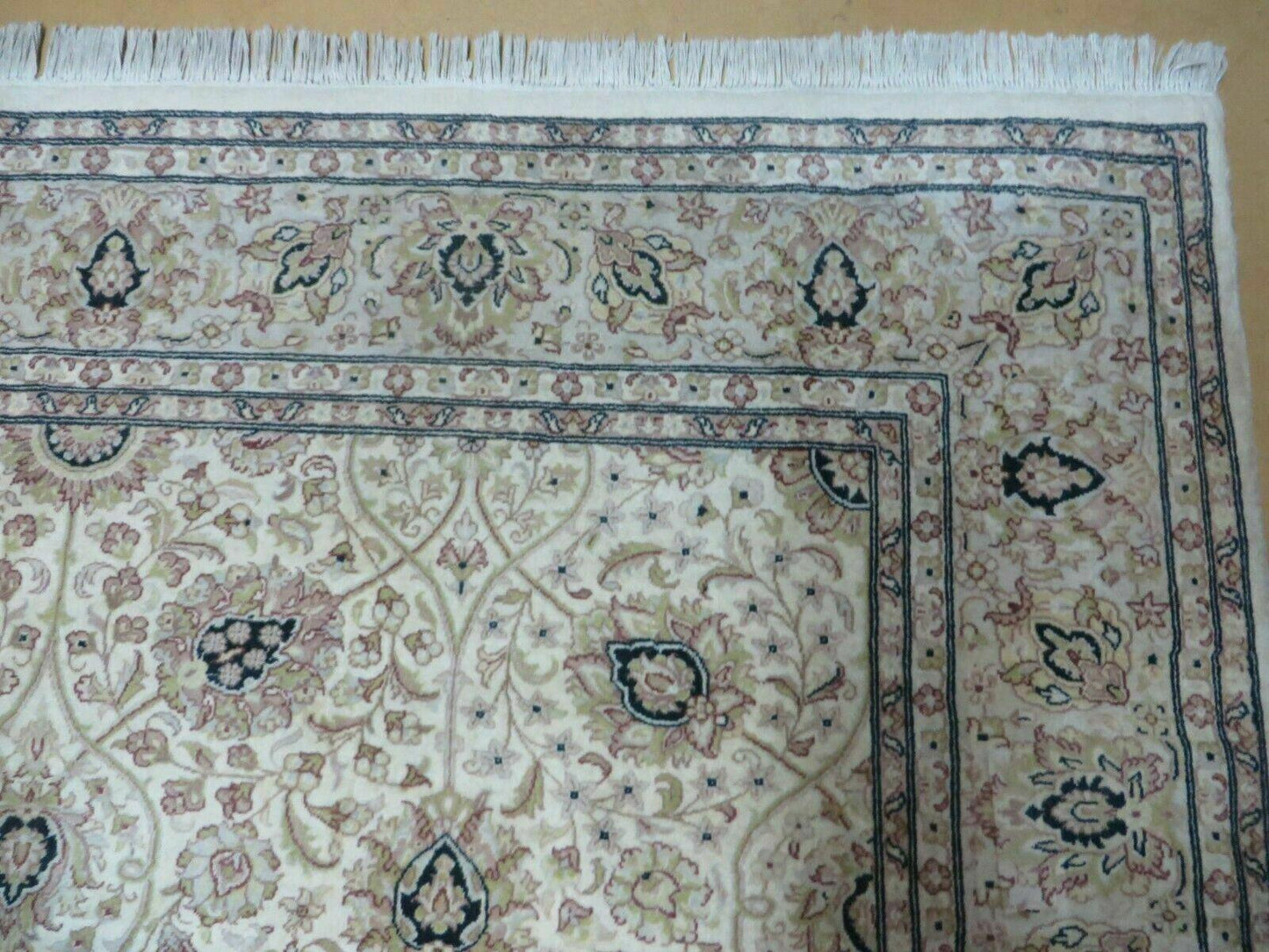 6' X 9' Vintage Fine Handmade Pakistan Oriental Floral Wool Rug Carpet Nice - Nuvé