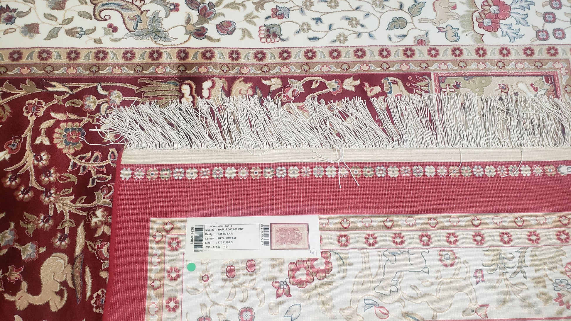 Silk Carpet 4x6 Dark Red & Cream, Tree of Life Rug, Animal Motifs, Birds Deer Rabbits, All Bamboo Silk, 4 x 6 Silk Area Rug - Nuvé