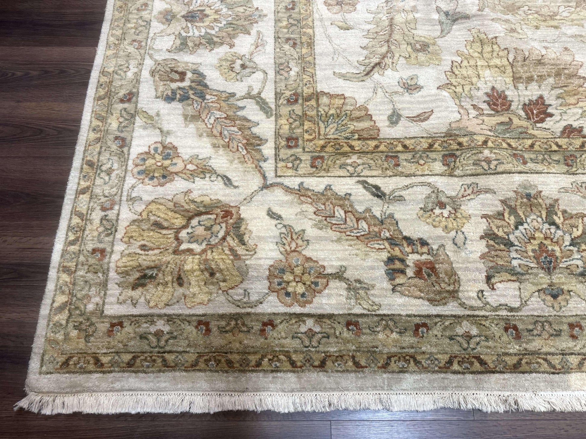 Palace Size Rug 12x15, Neutral Light Colors, Oat, Peshawar Chobi Oushak Rug, Handmade Wool Rug - Nuvé