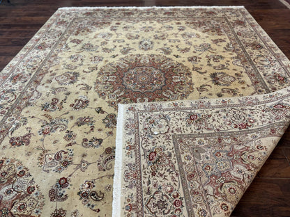 Sino Persian Rug 8x10, Wool and Silk Highlights, 290 KPSI, Floral Medallion - Nuvé