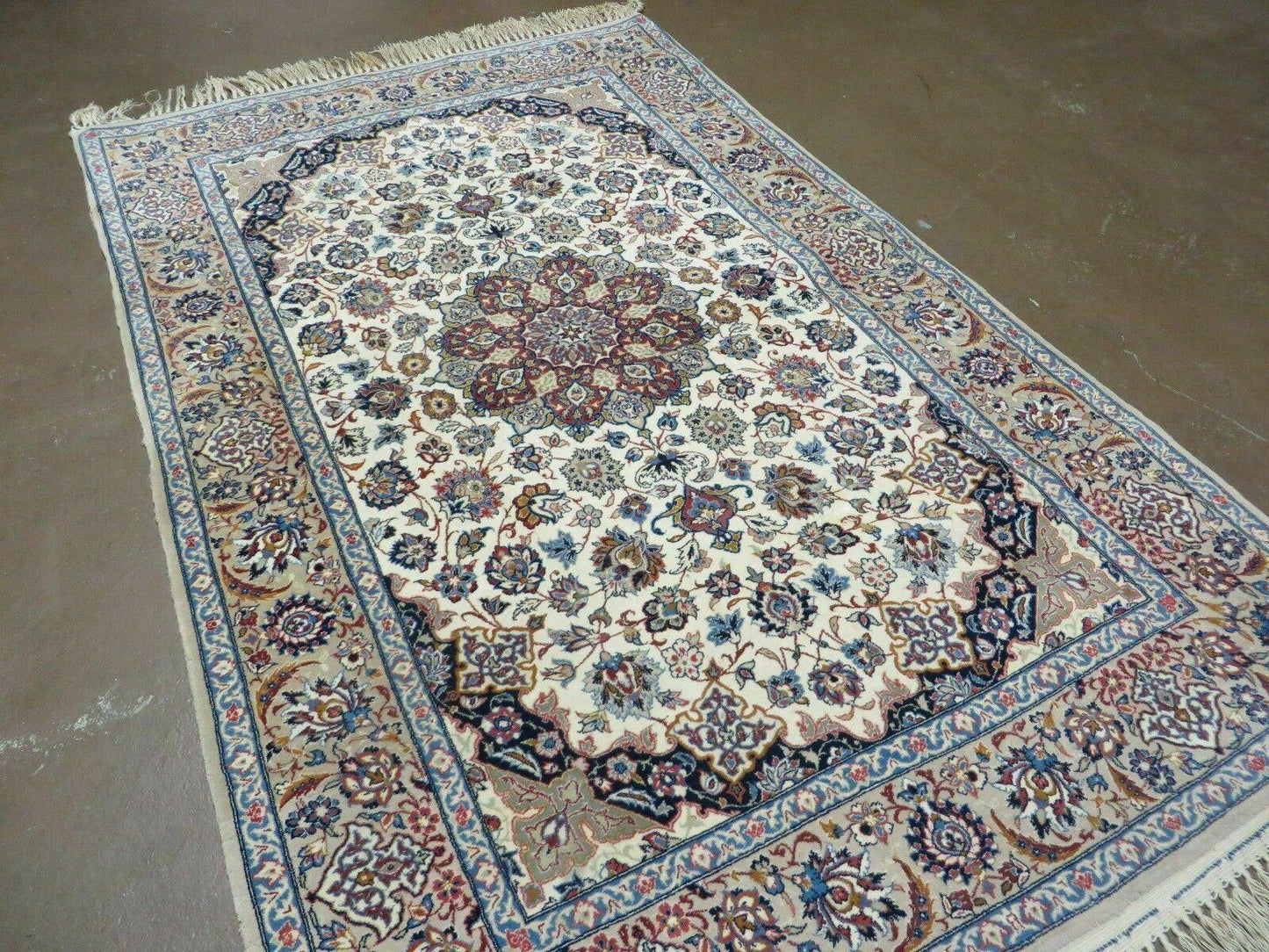 4' X 6' Very Fine Handmade Oriental Wool Silk Accent Rug Hand Knotted Beauty - Nuvé