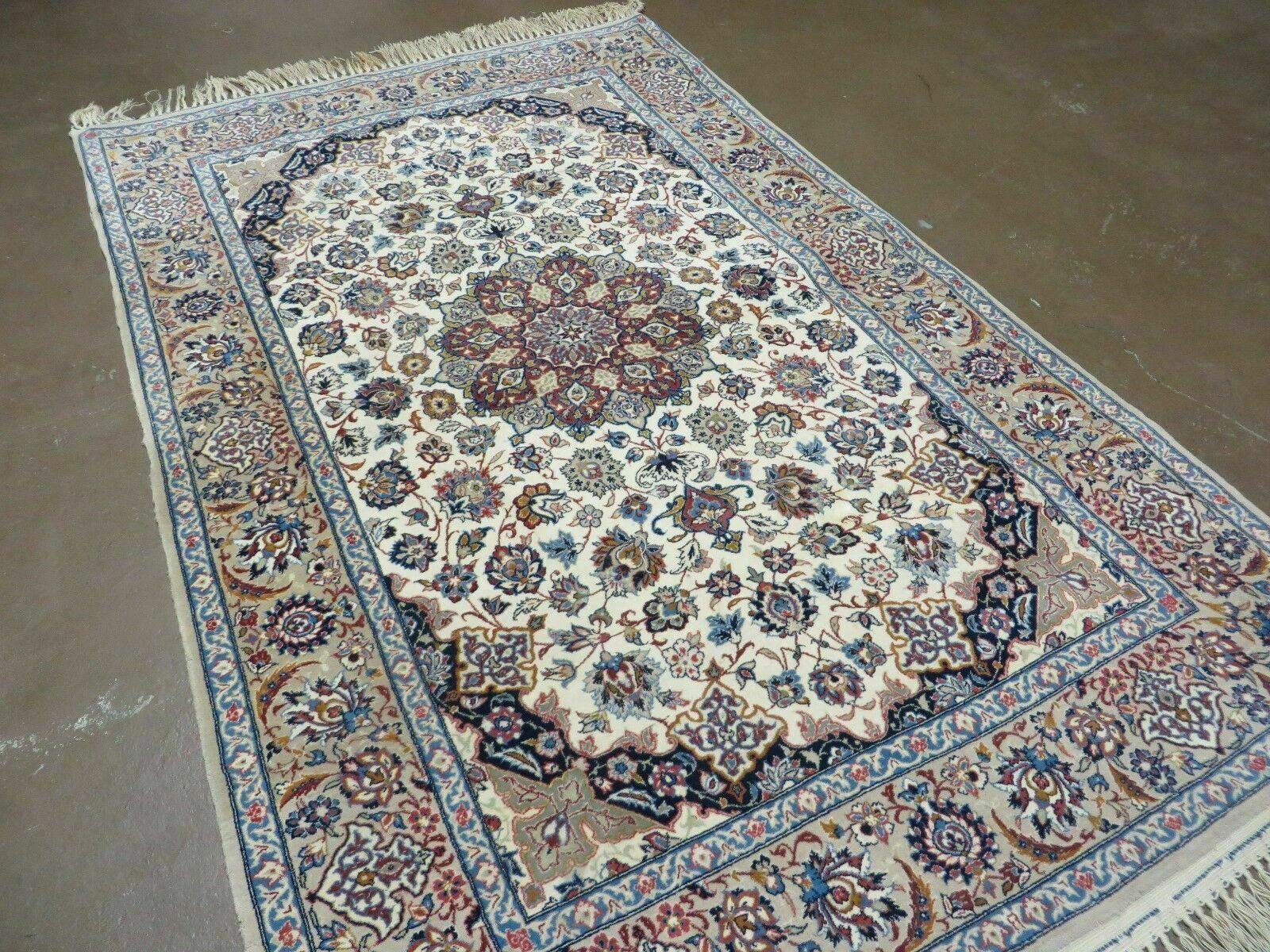 4' X 6' Very Fine Handmade Oriental Wool Silk Accent Rug Hand Knotted Beauty - Nuvé