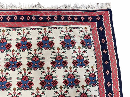 3x5 Vintage Kurdish Senneh Kilim Rug 3 x 5 Heirloom Rug Flatweave Antique Rug Playroom Rug Collectible Rug Beige Kilim - Nuvé