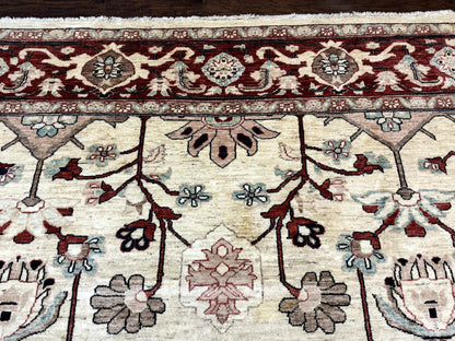 Peshawar Rug 10x14, Beige and Rust Red, Large Pak Persian Rug, Pakistani Rug - Nuvé