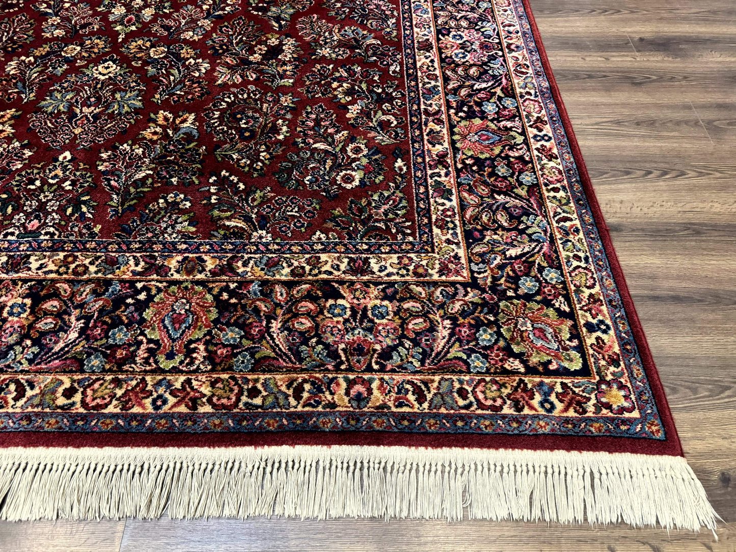 8.8 x 10.6 Karastan Red Sarouk Rug #785, Wool Pile Original 700 Series - Nuvé