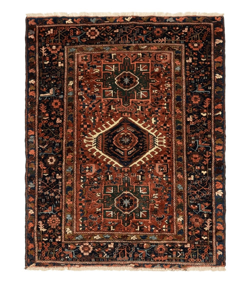 Antique Persian Karajeh Heriz Rug 5x6