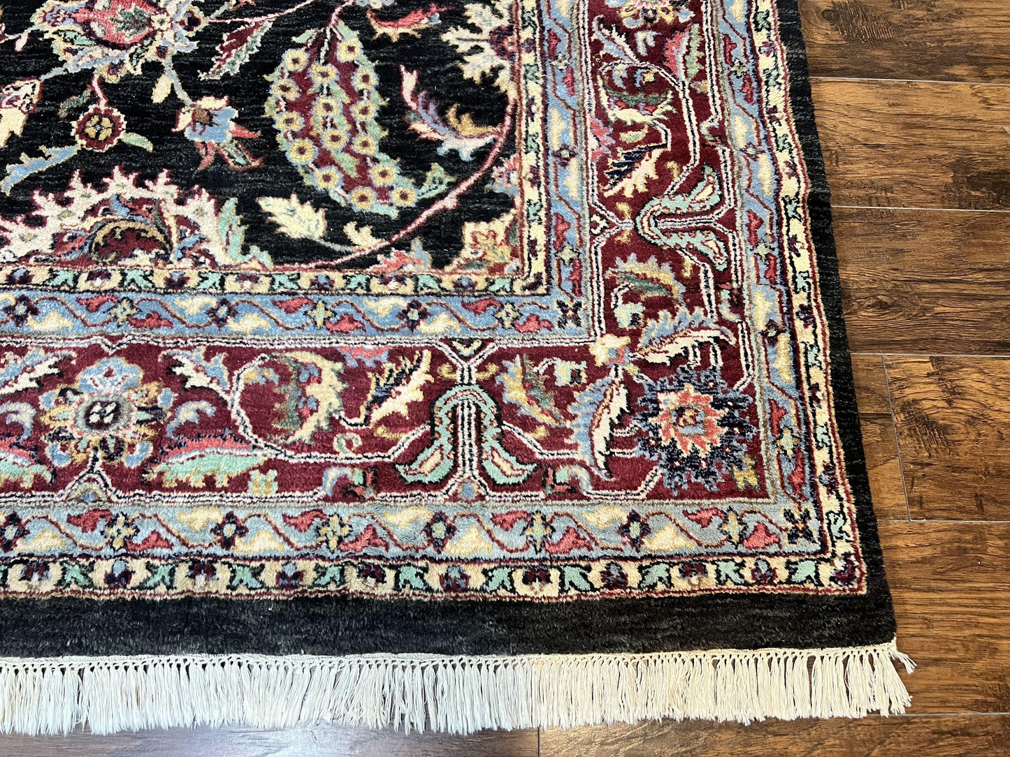 Indo Persian Rug 8x10, Nourison Carpet, Floral, Hand Knotted Vintage Wool Rug - Nuvé