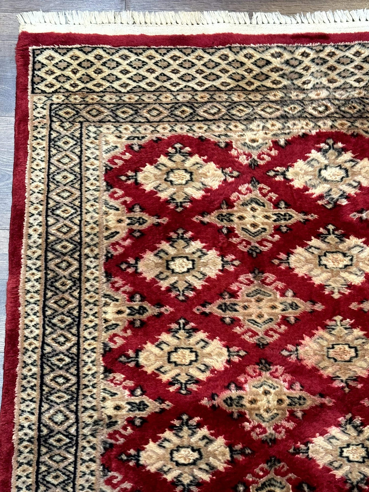 Pakistani Runner Rug 2.8 x 7.6, Red Turkoman Bokhara Runner - Nuvé