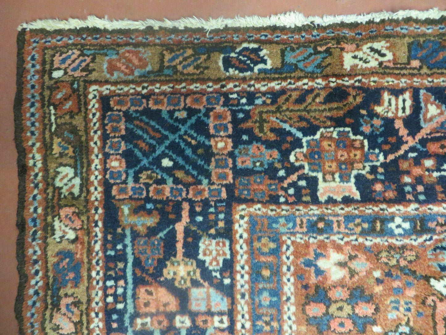 Persian Karajeh Rug 5x6, Antique Geometric Medallion Carpet - Nuvé