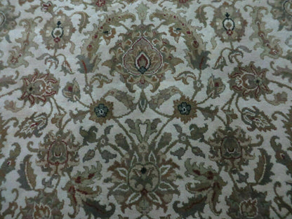6' X 9' Vintage Handmade India Top Quality Jaipur Floral Oriental Tea Wash Nice - Nuvé