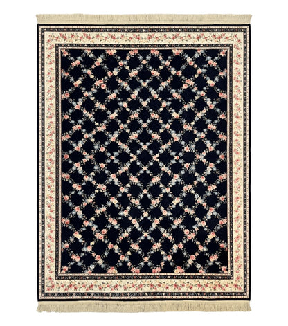 Karastan Rug 8.8 x 12, Garden of Eden #509/1270, Ebony Trellis, Vintage Discontinued Wool Pile Karastan Carpet