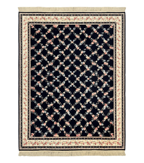 Karastan Rug 8.8 x 12, Garden of Eden #509/1270, Ebony Trellis, Vintage Discontinued Wool Pile Karastan Carpet