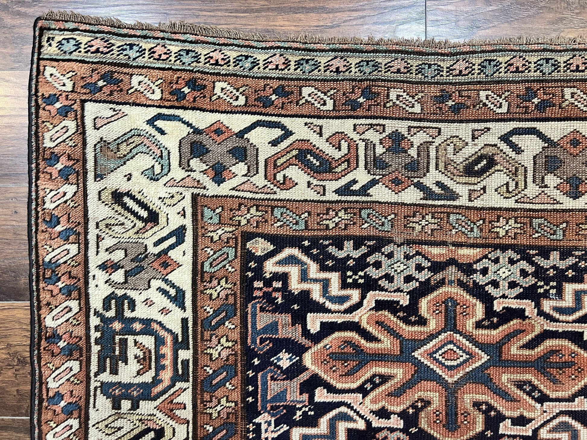 Antique Persian Tribal Runner Rug 4.6 x 9.8, Kurdish Runner, Rug for Hallway or Kitchen, 1920s Carpet, Wool Handmade Rug - Nuvé