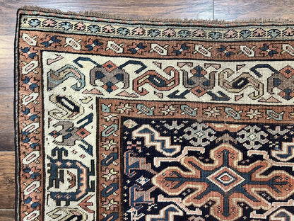 Antique Persian Tribal Runner Rug 4.6 x 9.8, Kurdish Runner, Rug for Hallway or Kitchen, 1920s Carpet, Wool Handmade Rug - Nuvé