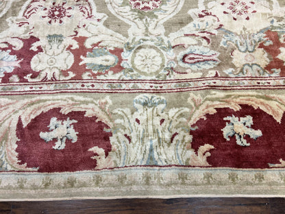 Large Egyptian Oushak Rug 12x21, Wool Handmade Vintage Carpet, Allover Pattern, Oversized 12 x 21 ft Traditional Rug - Nuvé