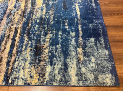 Modern Abstract Blue Area Rug 8x11 ft - Nuvé