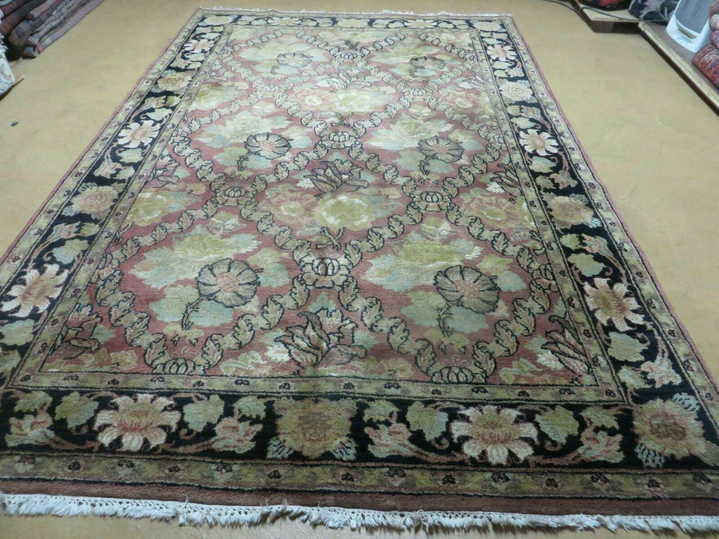 6' X 9' Handmade India Floral Oriental Wool Rug Carpet - Nuvé