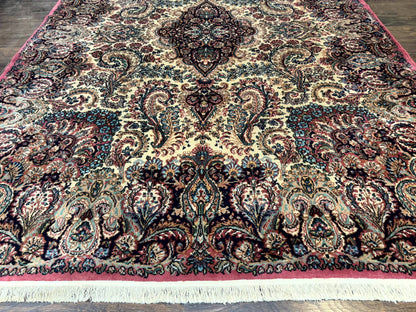Antique Karastan Kirman Rug 8.8 x 12, Imperial Karastan #1427, Ivory Kirman - Nuvé