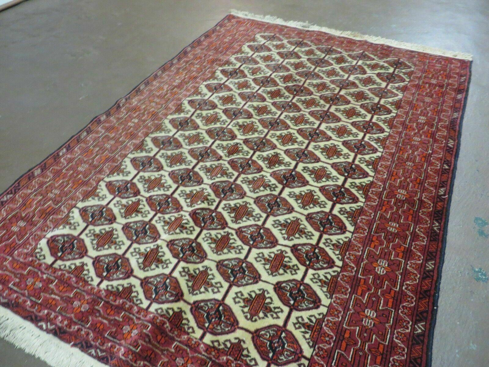 4' X 6' Handmade Finely Knotted Pakistan Turkoman Bokhara Wool Rug Nice - Nuvé