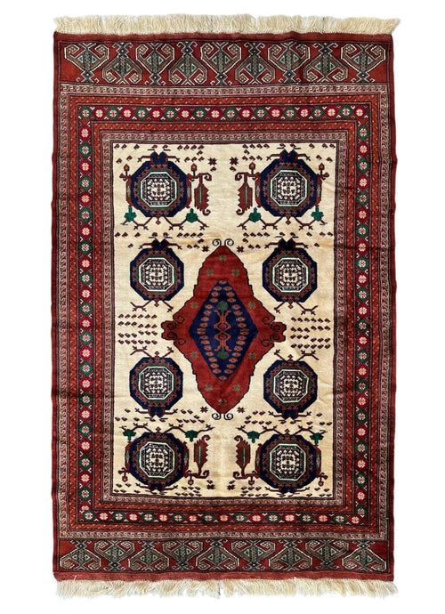 Hand-Knotted Afghani Kazak Wool Rug - 4'8" x 7'2" - Nuvé
