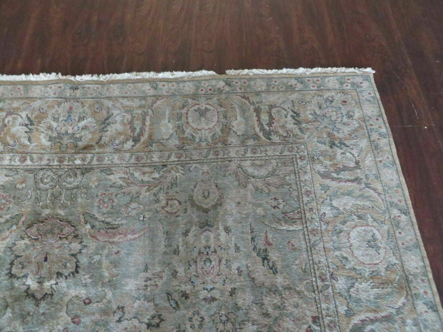 8' X 10' Vintage Handmade India Floral Oriental Top Quality Jaipur Tea Wash - Nuvé