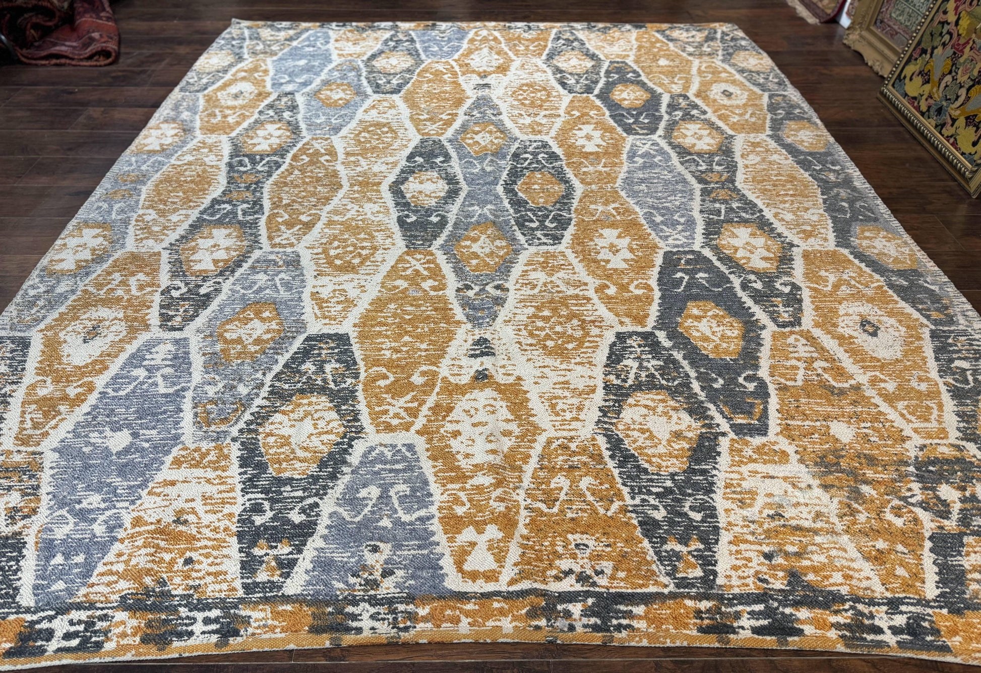 Handmade Contemporary Modern Indian Rug 8x10, Colorful - Nuvé