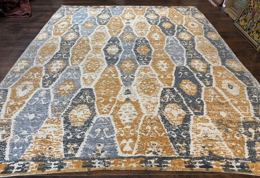 Handmade Contemporary Modern Indian Rug 8x10, Colorful - Nuvé