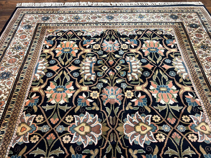 Indo Persian Bidjar Rug 6x10, Vintage Handmade Wool Carpet, Allover Pattern - Nuvé