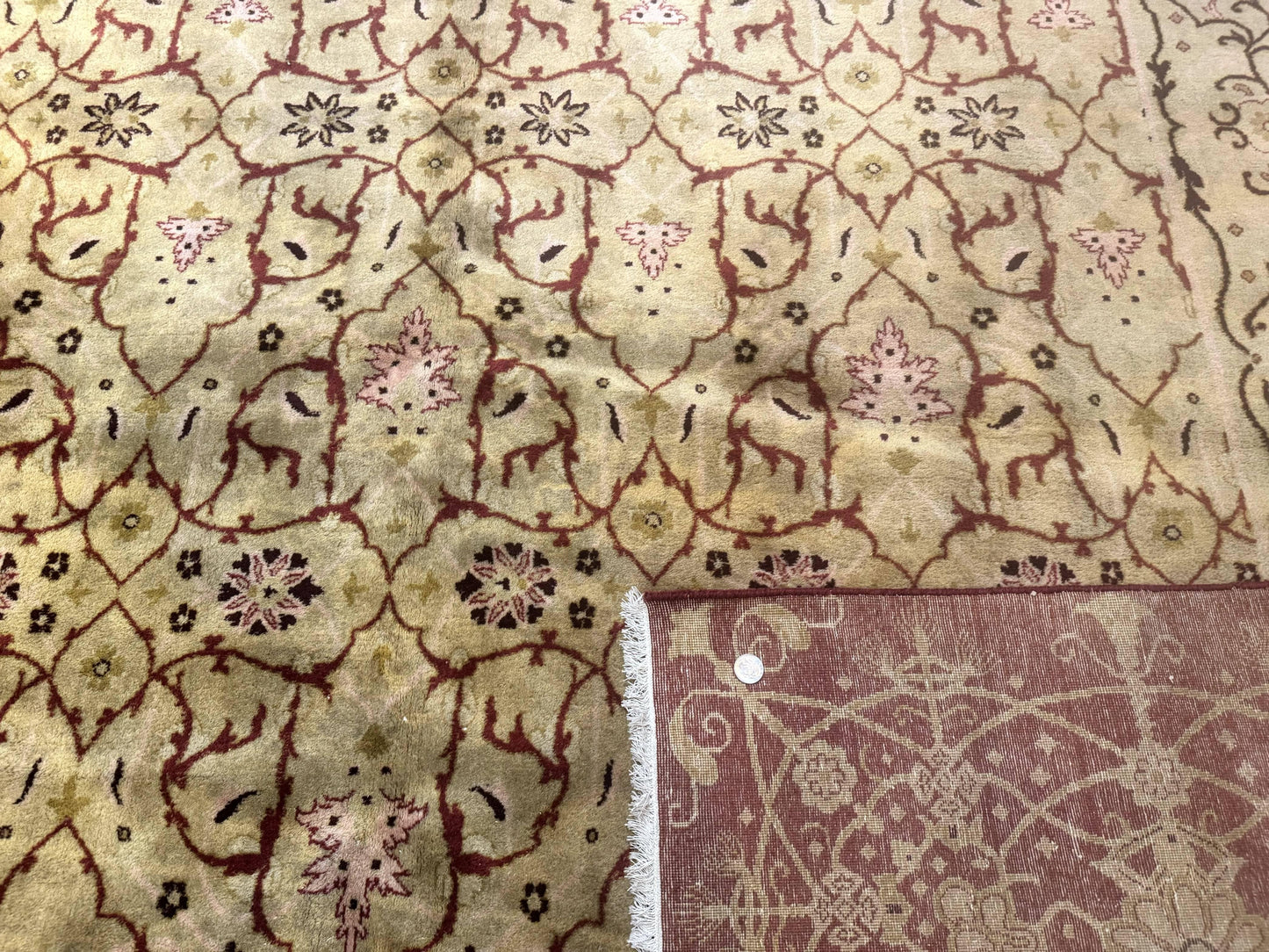 Pak Persian Rug 8x10, Allover Pattern, Gold-Tan, Fine 200 KPSI - Nuvé