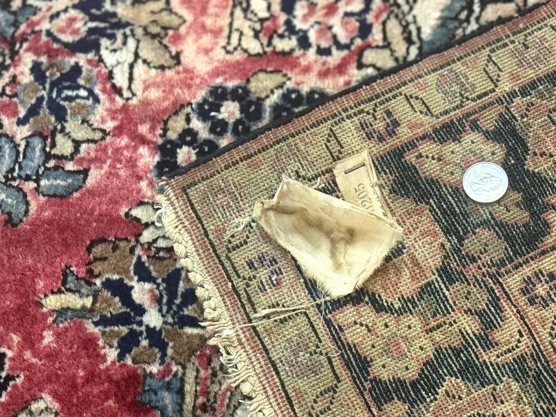 Antique Persian Sarouk Rug 4x7, Floral, Red 1920s Persian Wool Carpet - Nuvé