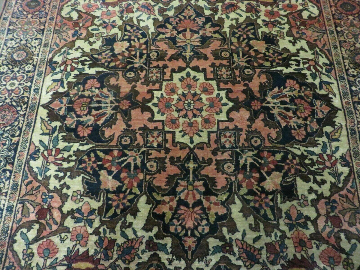 4' X 6' Antique Ultra Fine Handmade India Floral Oriental Wool Rug Carpet Nice