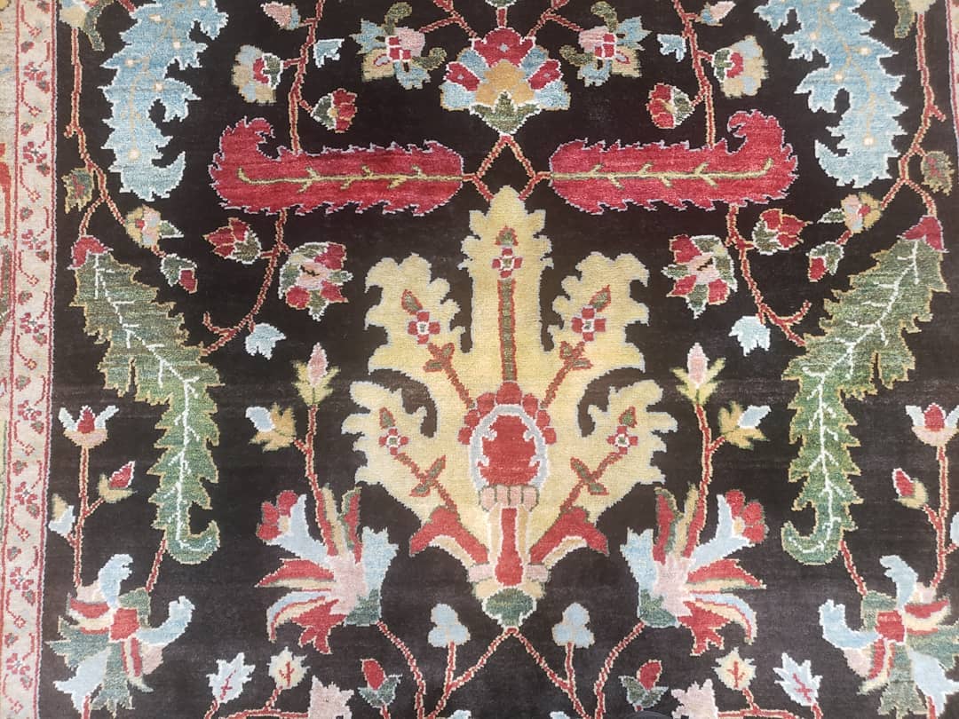 Peshawar Rug, 6x9 Rug, Hand Knotted Wool Area Rug, Black and Silver Rug, Unique Oriental Carpet, Handmade, Medium Sized Rug, Persian Rug - Nuvé