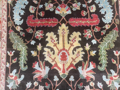 Peshawar Rug, 6x9 Rug, Hand Knotted Wool Area Rug, Black and Silver Rug, Unique Oriental Carpet, Handmade, Medium Sized Rug, Persian Rug - Nuvé