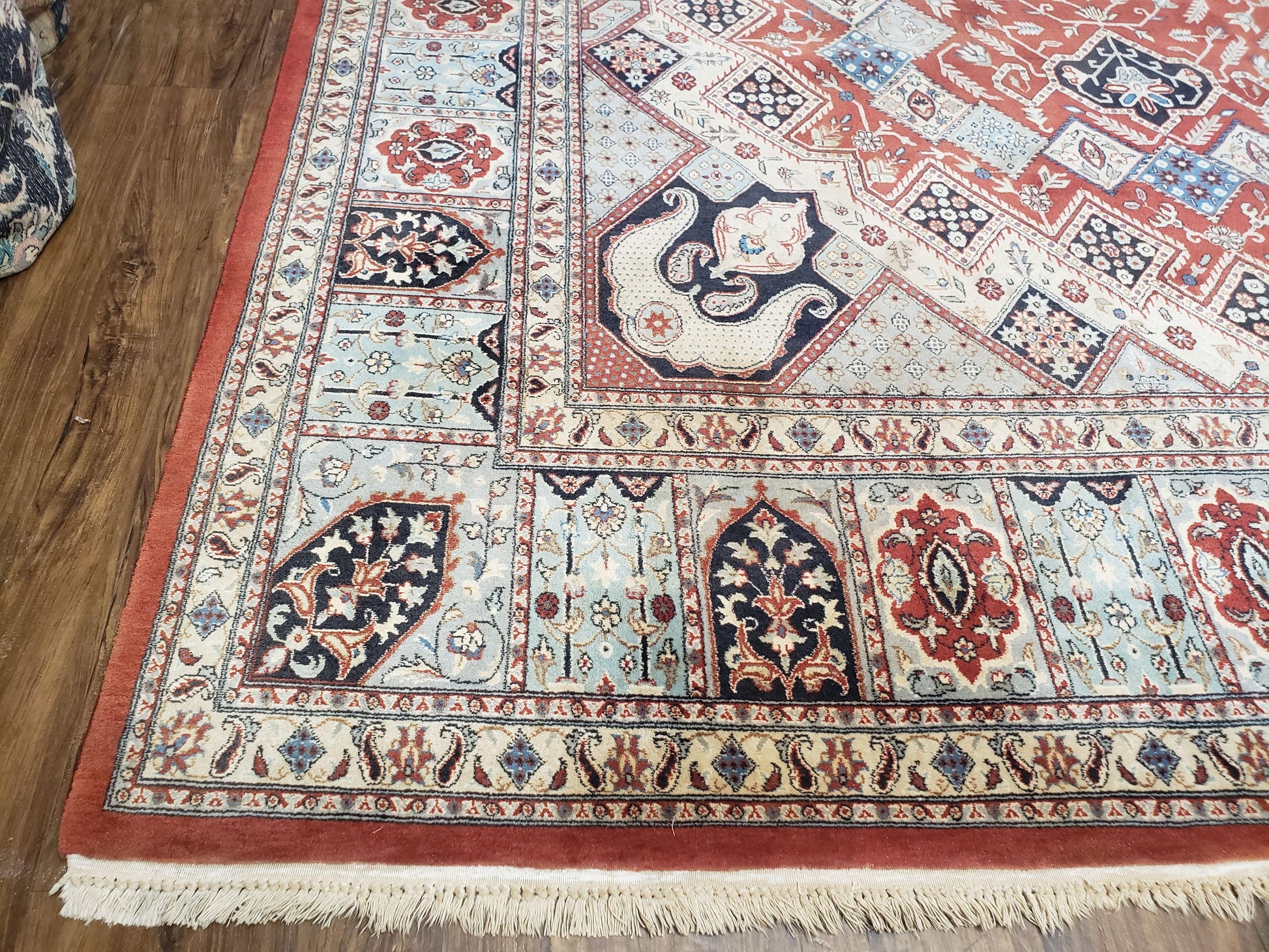 8 x11 Top Quality Veg Dye Turkish Carpet Decorative Handmade Geometric Area Rug - Nuvé