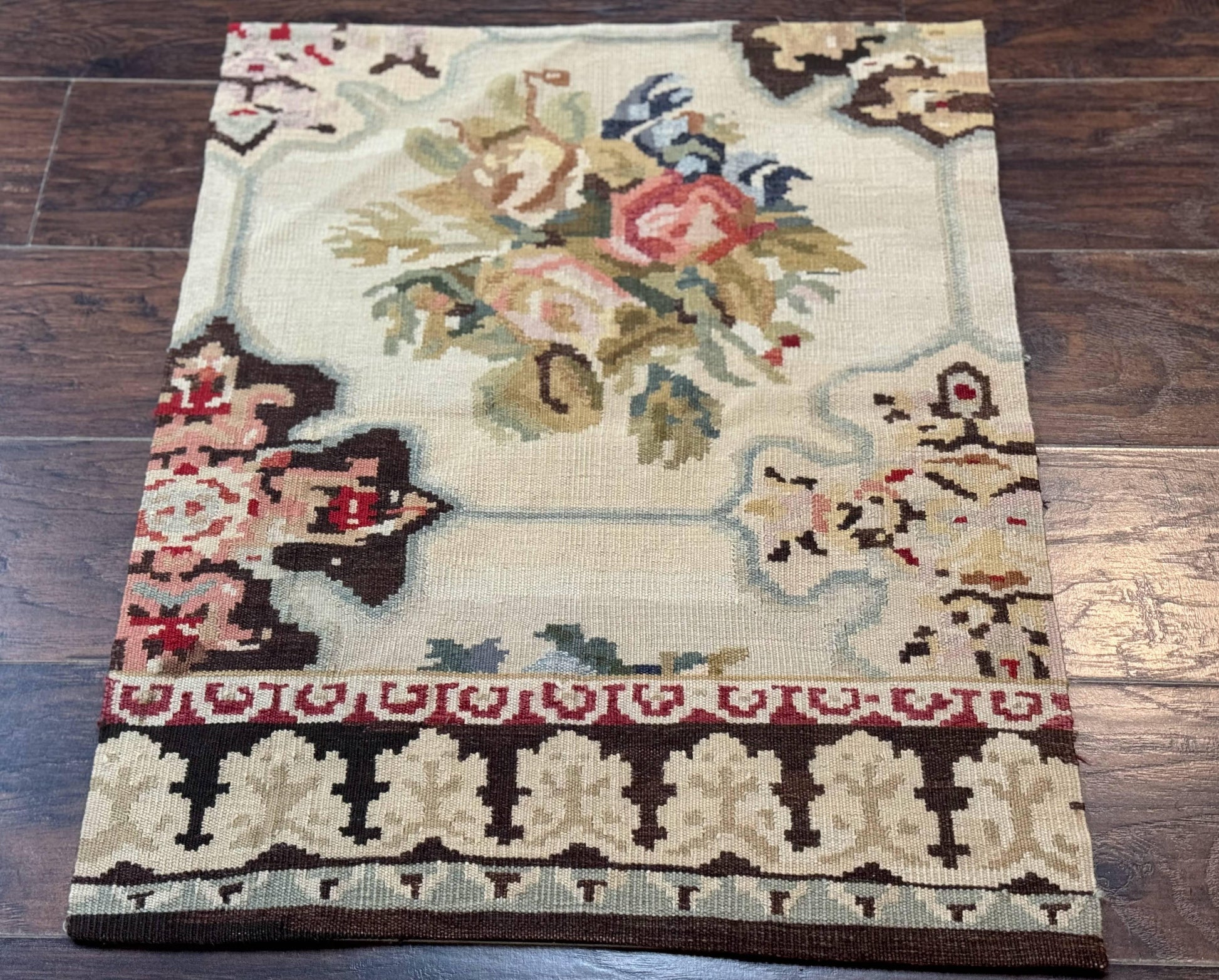 Antique Bessarabian Flatweave Kilim Rug 2x3, Sampler Rug 2 x 3 ft, Small Flatweave, Wool Handmade - Nuvé