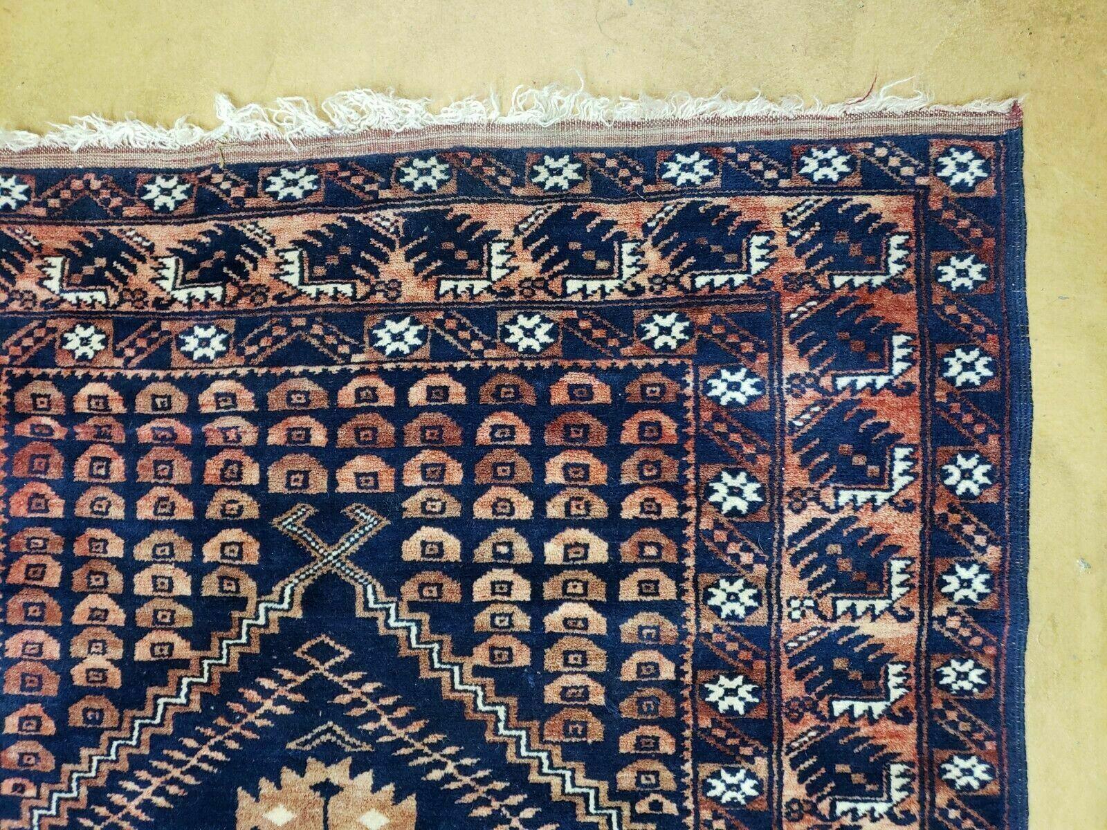 3' 4" X 5' 6" Vintage Handmade Pakistan Balouchi Balouch Tribal Wool Rug Nice - Nuvé